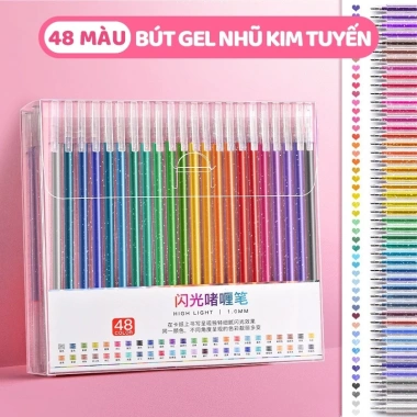 Highlight bút 24/36 màu nhũ kim tuyến - Dùng cho học việc, giá ưu đãi 107.000₫ 10