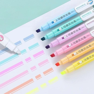 Highlighter Double Head Xóa Nổi 6 Màu Pastel - Dành cho Sinh Viên, Bản Vẽ, Bullet Journal, Giá chỉ 39.000₫