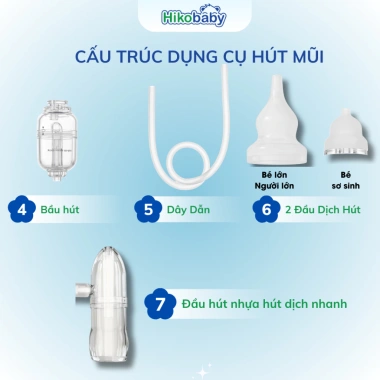 Hikobaby Hút mũi bé sơ sinh cầm tay cao cấp - Thông mũi không đau, an toàn, giá 269.000₫ 8
