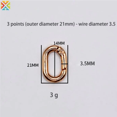 Hình Bầu Dục Hợp Kim Kẽm Đặc Biệt Mở Vòng Hành Lý, Trang Sức Phụ Kiện 6