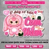 Hình Dán Decal Cơm Nắm Dễ Thương Baby Three - Chống Nước, Bền Màu, Thùng Xốp, Mút F88-5 10.5k