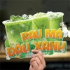 Hình dán rau Má Đậu xanh dán tường - Decor xe đẩy, quán trà sữa, cà phê - Sticker decal chỉ 26.000đ 6