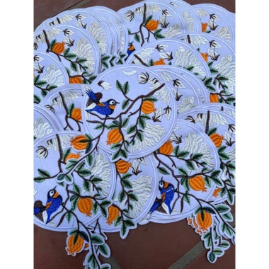 Hình thêu chim lựu gắn áo dài - Patch ủi nhiệt, sticker logo, giảm còn 21.000đ 2