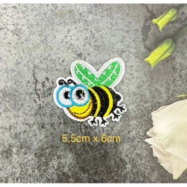Hình thêu ong vàng Patch ủi nhiệt thời trang, chỉ 6.000 đồng, giá ưu đãi