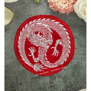 Hình Thêu Rồng Gắn Áo Dài - Logo Thêu Sang Trọng, Giá Ưu Đãi 17.000 VNĐ