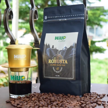 HiupCoffee Cà Phê Robusta Rang Xay 500gr - Hương Vị Đậm Đà, Giá Ưu Đãi 170k