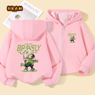 HKAM Áo Hoodie Bé Trai Dây Kéo Lót Lông Cừu Mùa Thu Đông Có Túi - 345.6k 7