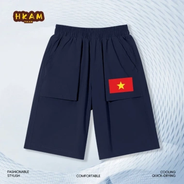 HKAM Quần short công sở bé trai vải mềm mịn, in cờ quốc gia - 226.800đ 6