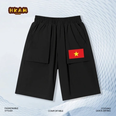 HKAM Quần short công sở bé trai vải mềm mịn, in cờ quốc gia - 226.800đ 7