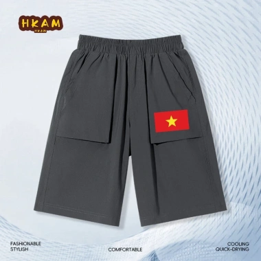 HKAM Quần short công sở bé trai vải mềm mịn, in cờ quốc gia - 226.800đ 9