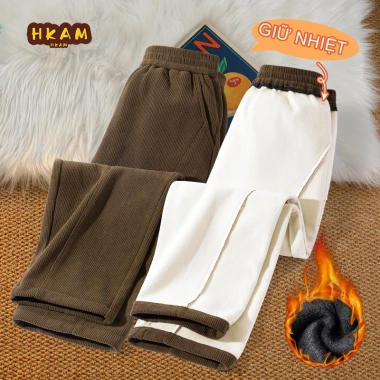 HKAM Quần Thể Thao Bé Lông Cừu Dây Quần Mềm Mại Thoải Mái Đa Năng 250.000 VND