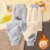 HKAM Quần thể thao bé trai lông cừu mùa đông ấm áp, in hình ô tô Unisex 210.000 VND 4