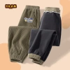 HKAM Quần Thể Thao Bé Trai Mùa Đông Corduroy Ấm Áp, In Hình Gấu Unisex Giá 250k
