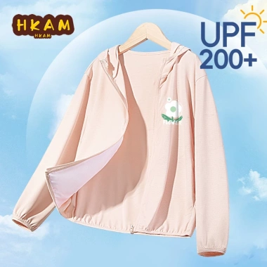 HKAM UPF200 Áo chống nắng bé gái, đàn hồi, nhăn không, mát mẻ, in hoa - 199.800 VND