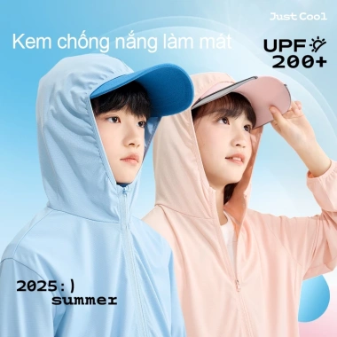 HKAM UPF200 Áo chống nắng bé trai mùa hè, độ đàn hồi cao, không nhăn, mát mẻ, in có - Giá 199.800₫