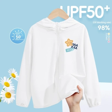 HKAM UPF50 Quần áo chống nắng bé trai mùa hè, thoáng khí mát, in ngôi sao - Giá ưu đãi 150.000đ