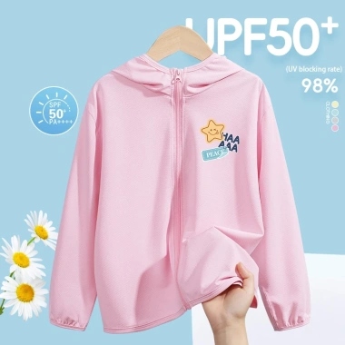 HKAM UPF50 Quần áo chống nắng bé trai mùa hè, thoáng khí mát, in ngôi sao - Giá ưu đãi 150.000đ