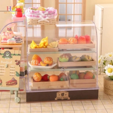HL 1 12 Nhà Búp Bê Miniature Mô Phỏng Tủ Bánh Phụ Kiện Trang Trí LMWU Giá Chỉ 39.600₫