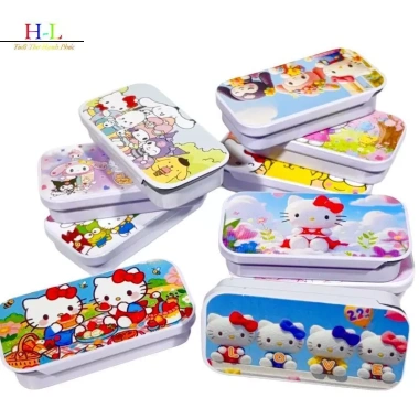 HL 5 Cái Sanrio Hello Kitty Kim Loại Hộp Đựng Bút Chì Hình Chữ Nhật Giá 69.960₫