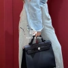 Hm HERBAG Super 20 màu size 32cm da Canvas - Túi xách nữ da thật cao cấp, Full Box, giảm 1 triệu