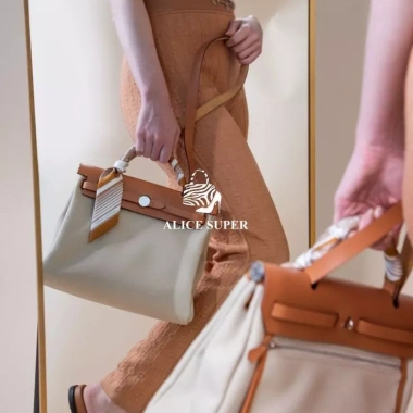 Hm HERBAG Super 20 màu size 32cm da Canvas - Túi xách nữ da thật cao cấp, Full Box, giảm 1 triệu