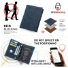 Hộ chiếu RFID chặn du lịch - Ví mỏng da thật 4 khe thẻ và túi tiền xu 6