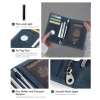 Hộ chiếu RFID chặn du lịch - Ví mỏng da thật 4 khe thẻ và túi tiền xu 7