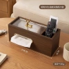Hộ Gia Đình Bảo Quản - Hộp Khăn Giấy Gỗ Óc Chó Sang Trọng, Ánh Sáng Cao Cấp GRGZ 8