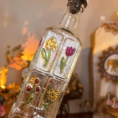 Hộ Gia Đình Nhà Bếp - Chai Giấm, Dầu, Gia Vị, Nước Tương Hoa Văn Vuông, 255k 8