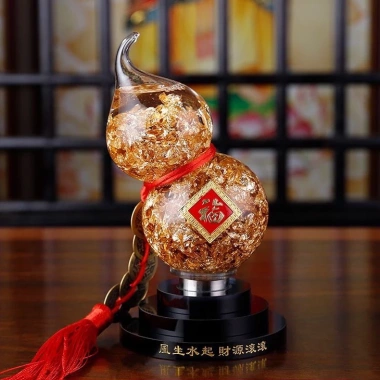 Hồ Lô Lá Vàng + Dây Đồng Tiền Ngũ Phúc - Phong Thủy Tài Lộc, Phật Giáo Tướng Thuận, Giá Ưu Đãi 270.000đ 8