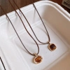 Hổ mắt đá mặt dây chuyền vintage cho áo len dài, vòng cổ thu đông thanh lịch, sang trọng giá rẻ 44.180₫ 2