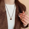 Hổ mắt đá mặt dây chuyền vintage cho áo len dài, vòng cổ thu đông thanh lịch, sang trọng giá rẻ 44.180₫ 7