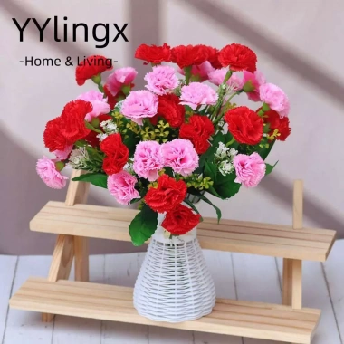 Hoa cẩm chướng nhỏ YYLINGX 12 đầu lụa 6 màu Sắp xếp nhà, chất lượng cao, giá 66.660₫