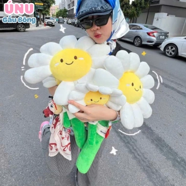 Hoa Cúc Daisy Nhồi Bong 65cm Nhập Khẩu Cao Cấp Đầy Đặn, Không Gãy Form, 71.000 VND