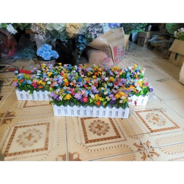 Hoa Giả - Hàng Rào Trang Trí Nhà Cửa - Sunflower, Thủy Tiên, Cúc Hoạ Mi - Giá 175k