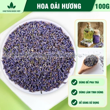Hoa Lavender khô 100g - Nụ hoa oải hương sấy, tinh dầu, túi thơm phòng 20.000 VND