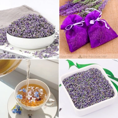 Hoa Lavender khô 100g - Nụ hoa oải hương sấy, tinh dầu, túi thơm phòng 20.000 VND
