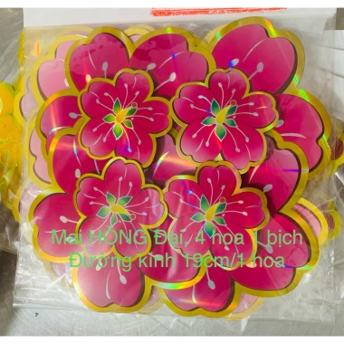 Hoa Mai 3D Dán Trang Trí Tết - Keo 2 Mặt, Giá 30.000 VND, Giảm Từ 36.000 VND