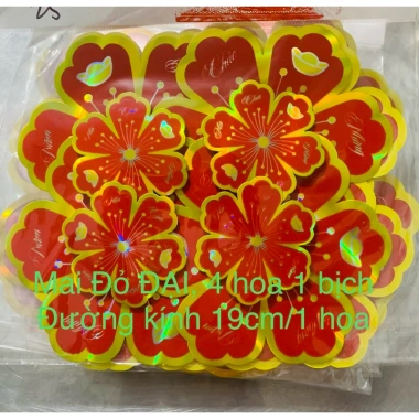 Hoa Mai 3D Dán Trang Trí Tết - Keo 2 Mặt, Giá 30.000 VND, Giảm Từ 36.000 VND