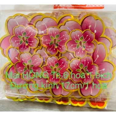 Hoa Mai 3D Dán Trang Trí Tết - Keo 2 Mặt, Giá 30.000 VND, Giảm Từ 36.000 VND