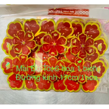 Hoa Mai 3D Dán Trang Trí Tết - Keo 2 Mặt, Giá 30.000 VND, Giảm Từ 36.000 VND