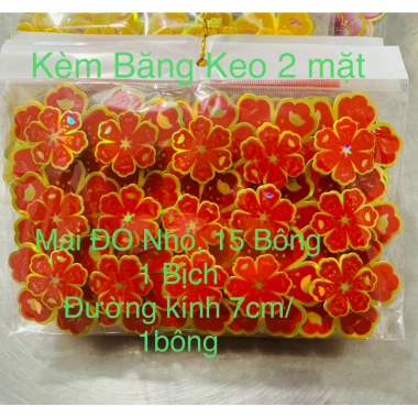 Hoa Mai 3D Dán Trang Trí Tết - Keo 2 Mặt, Giá 30.000 VND, Giảm Từ 36.000 VND