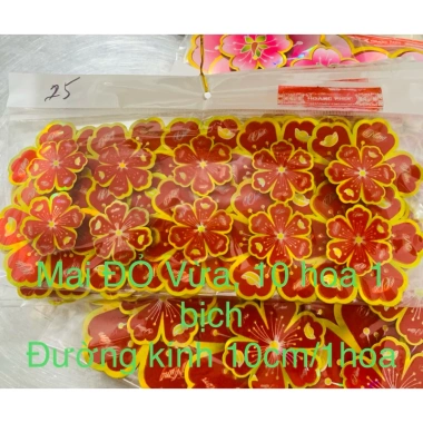 Hoa Mai 3D Dán Trang Trí Tết - Keo 2 Mặt, Giá 30.000 VND, Giảm Từ 36.000 VND