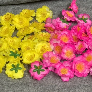 Hoa Mai & Đào Cao Cấp Nhẹ 1kg Vải Mềm - Trang Trí Phòng Tết 2.025 Giá 80.000₫