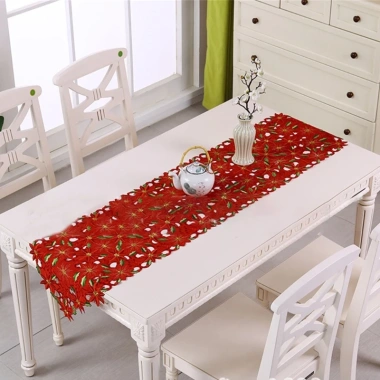 Hoa Polyester Lanh Quốc Gia - Trang Trí Bàn Tiệc Giáng Sinh Ngoài Trời, 132.260₫ 2