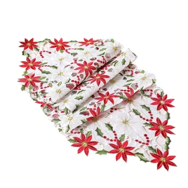 Hoa Polyester Lanh Quốc Gia - Trang Trí Bàn Tiệc Giáng Sinh Ngoài Trời, 132.260₫ 10