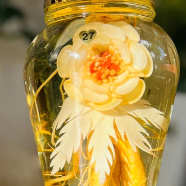 Hoa Sâm Hàn Quốc 1 bông 3 lớp cánh - Trang Trí Bình Sâm, Giá ưu đãi 120.000 2