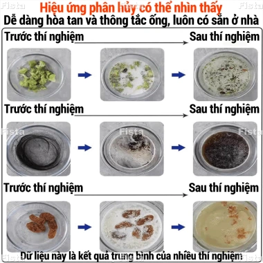 Hòa tan nhanh dung dịch thông tắc 1.000ml - Loại bỏ tóc, cặn bẩn, tắc ống, cống, bồn rửa, mùi hôi - 178.500đ 3