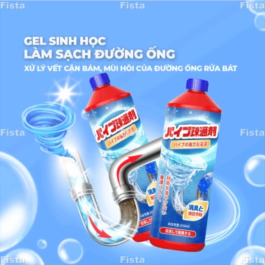 Hòa tan nhanh dung dịch thông tắc 1.000ml - Loại bỏ tóc, cặn bẩn, tắc ống, cống, bồn rửa, mùi hôi - 178.500đ 9