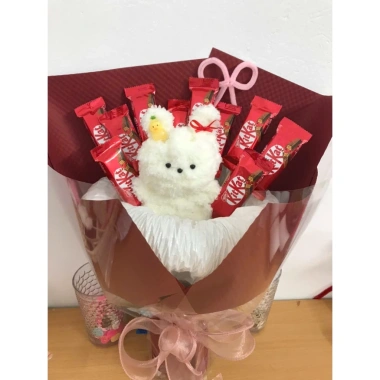 Hoa Thỏ Tai Dài Kitkat Size Đại - Bó Hoa Cún Bông Handmade Quà Tặng Valentine, 8/3, Tốt Nghiệp, Giá 259.000 VND